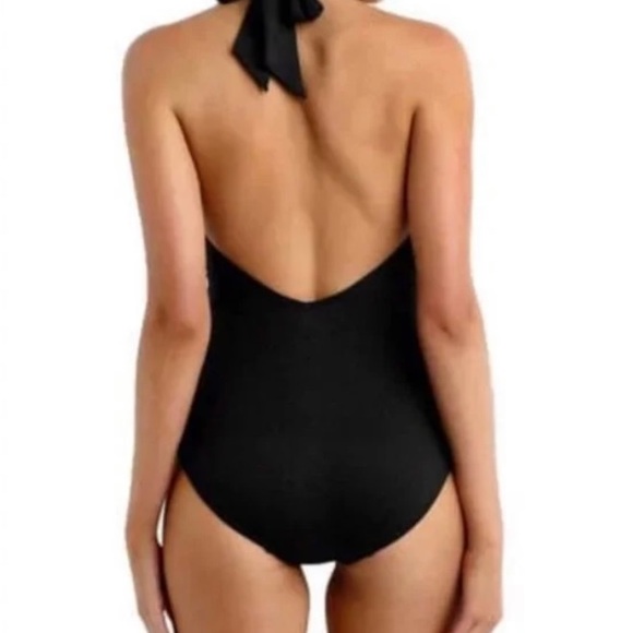 Seafolly Goddess Black Halter One Piece. NWT. Size 4. - Picture 6 of 7